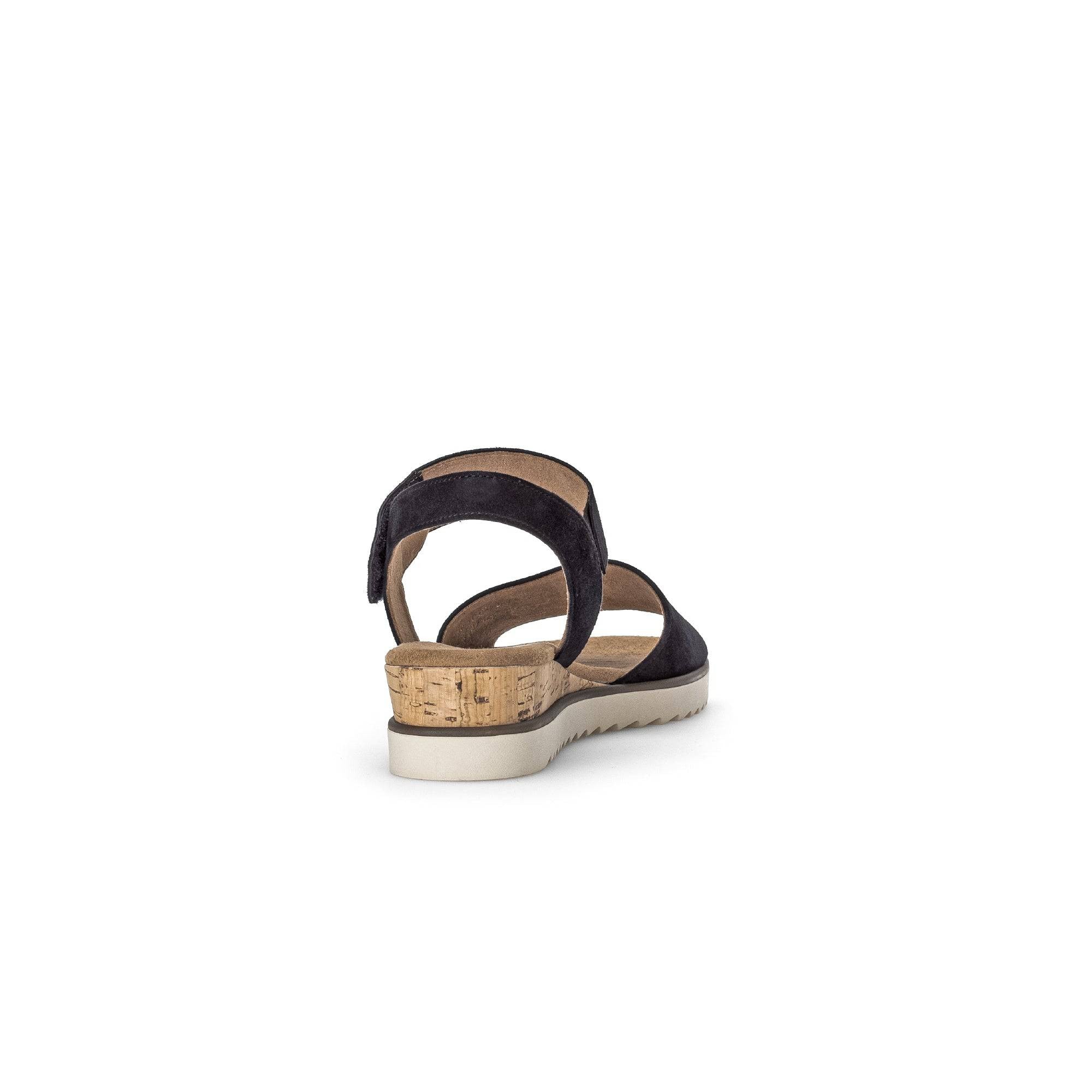 Gabor 42.750.46 Raynor Ladies Navy Blue Suede Touch Fastening Sandals-elevate your sole