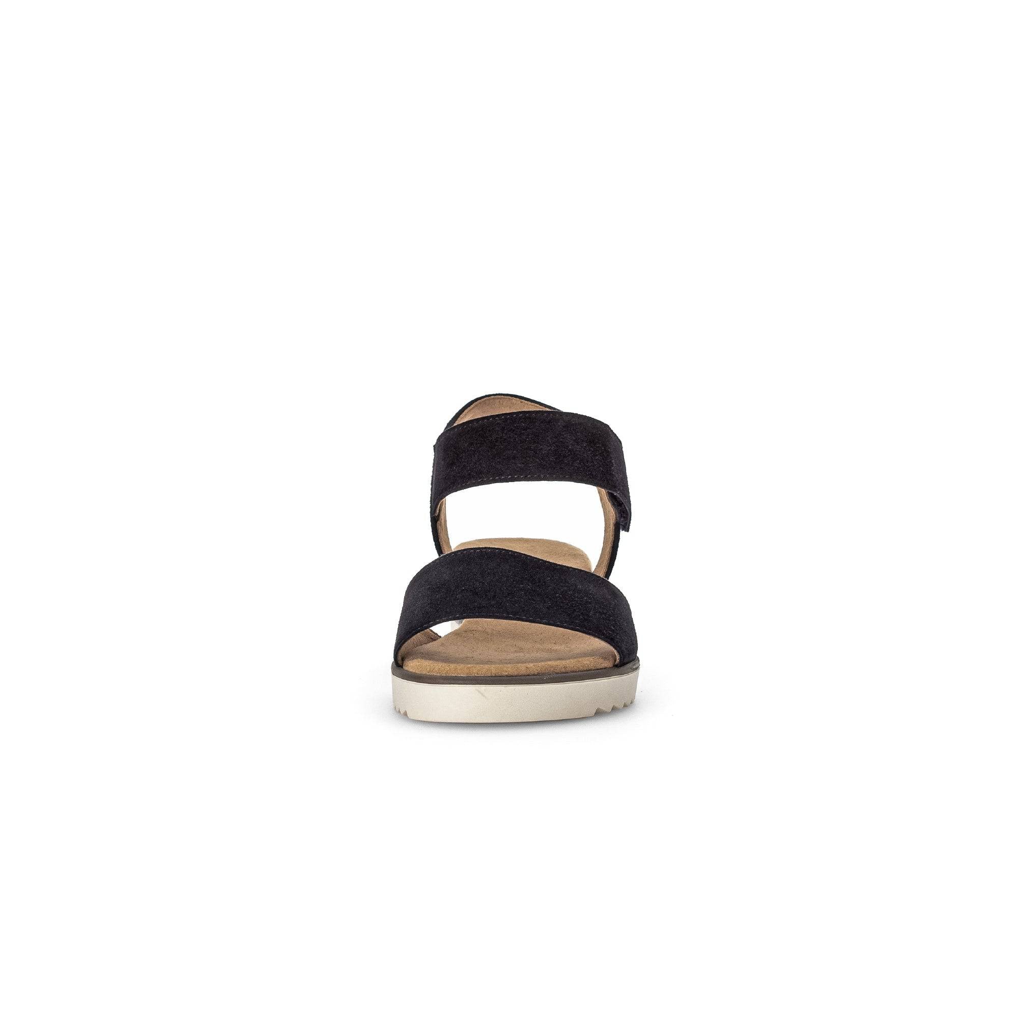 Gabor 42.750.46 Raynor Ladies Navy Blue Suede Touch Fastening Sandals-elevate your sole