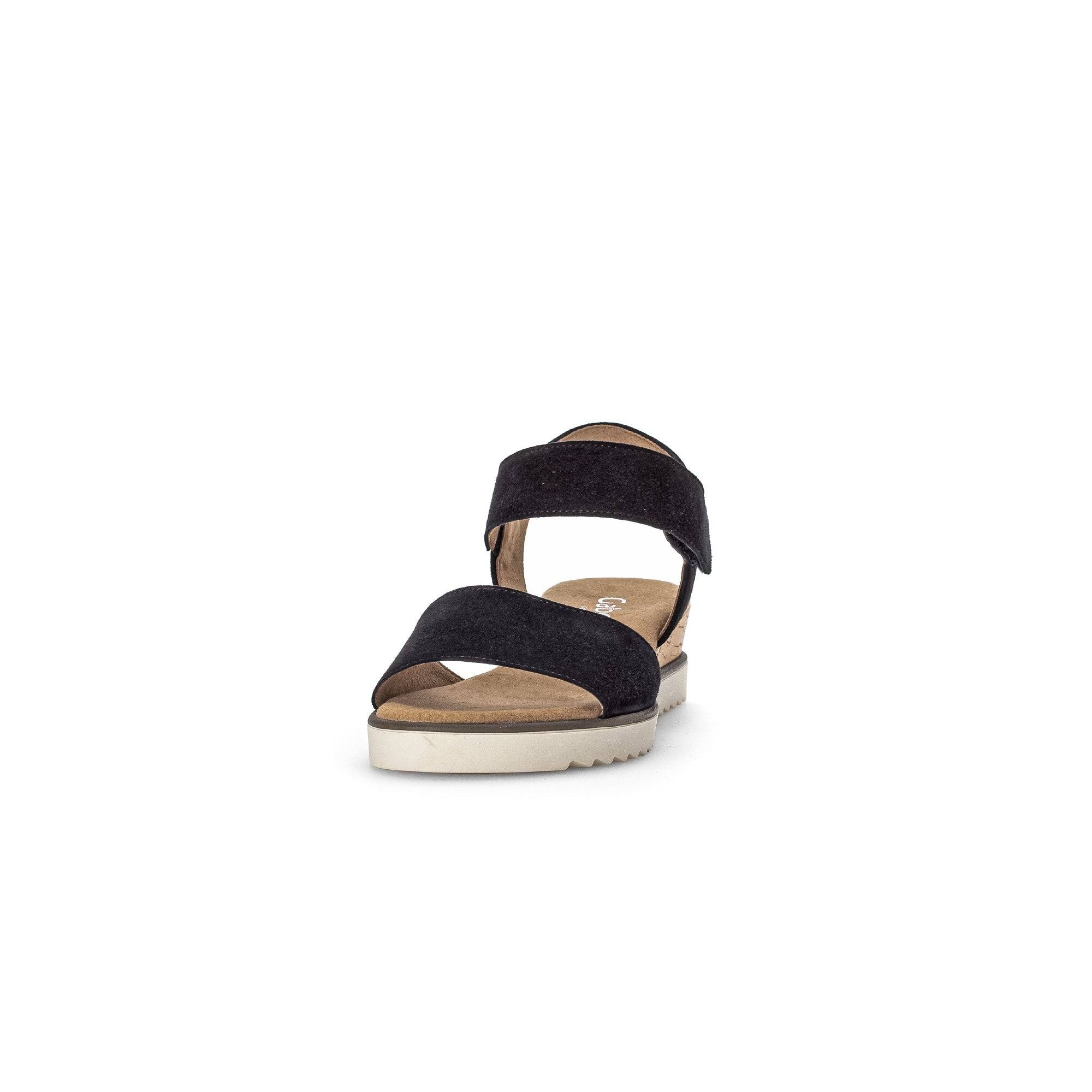 Gabor 42.750.46 Raynor Ladies Navy Blue Suede Touch Fastening Sandals-elevate your sole