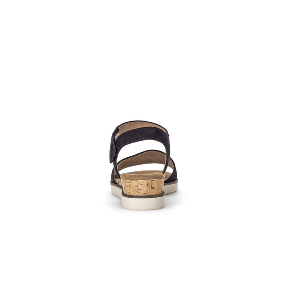 Gabor 42.750.46 Raynor Ladies Navy Blue Suede Touch Fastening Sandals-elevate your sole