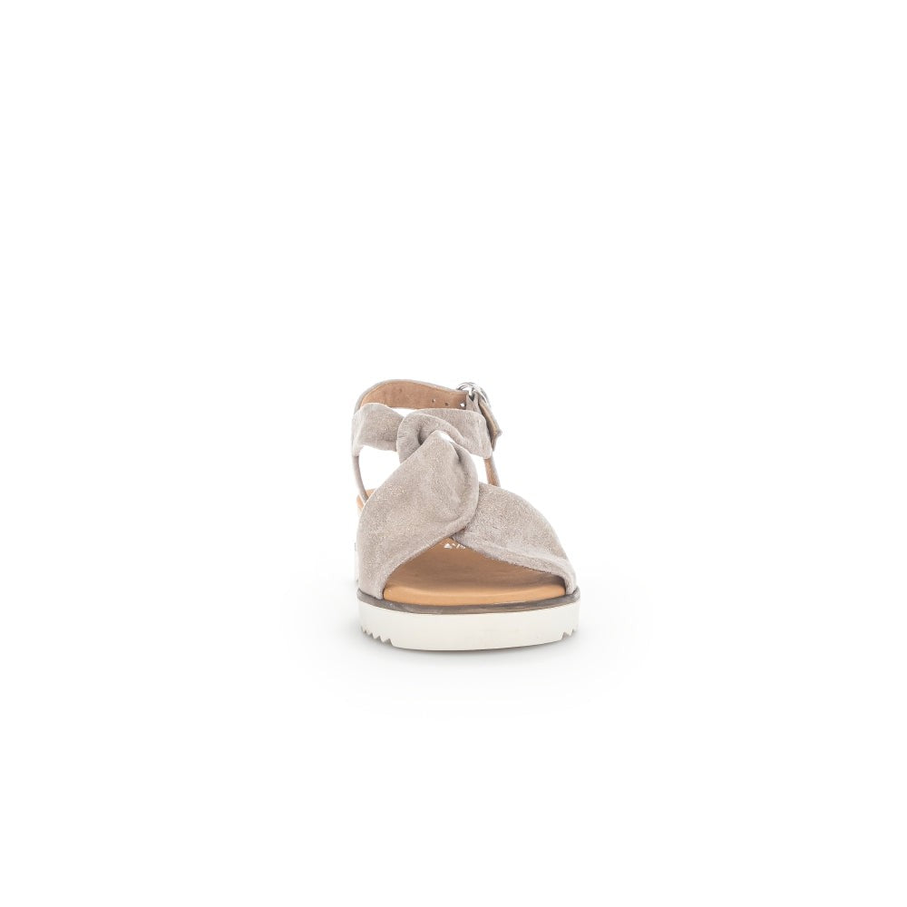 Gabor 42.751.95 Rich Ladies Mussel Gold Metallic Leather Buckle Fastening Sandals-elevate your sole