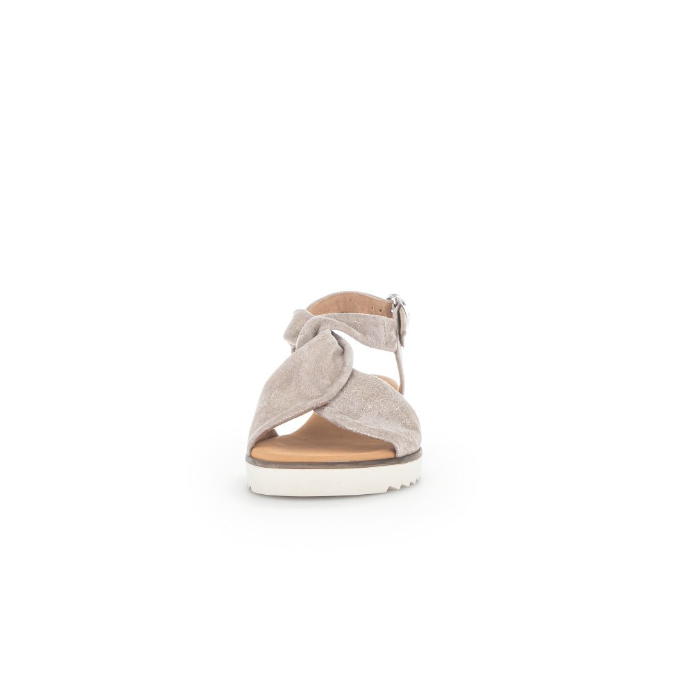 Gabor 42.751.95 Rich Ladies Mussel Gold Metallic Leather Buckle Fastening Sandals-elevate your sole