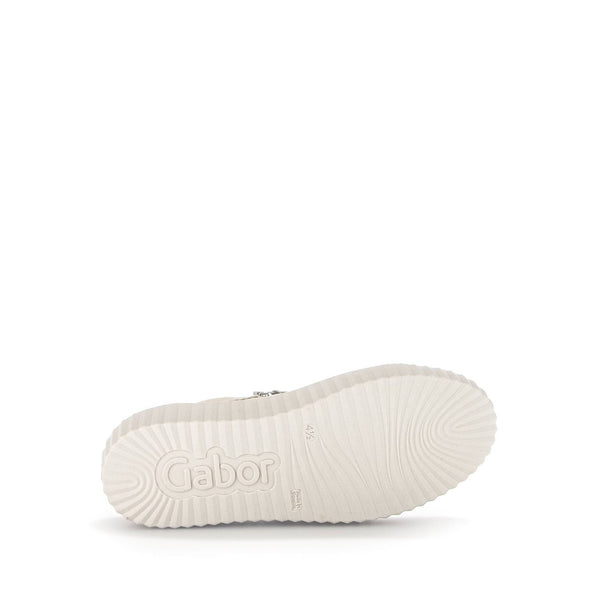 Gabor 43.200.22 Dolly Ladies Cream Leather Lace Up Trainers-elevate your sole