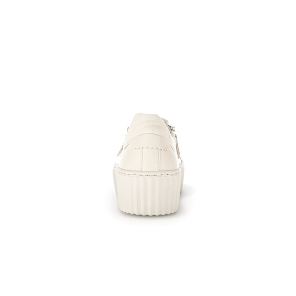 Gabor 43.200.22 Dolly Ladies Cream Leather Lace Up Trainers-elevate your sole