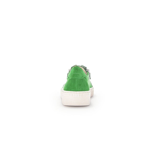 Gabor 43.334.19 Wisdom Ladies Green Suede Lace Up Trainers-elevate your sole