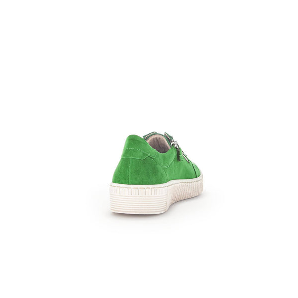 Gabor 43.334.19 Wisdom Ladies Green Suede Lace Up Trainers-elevate your sole