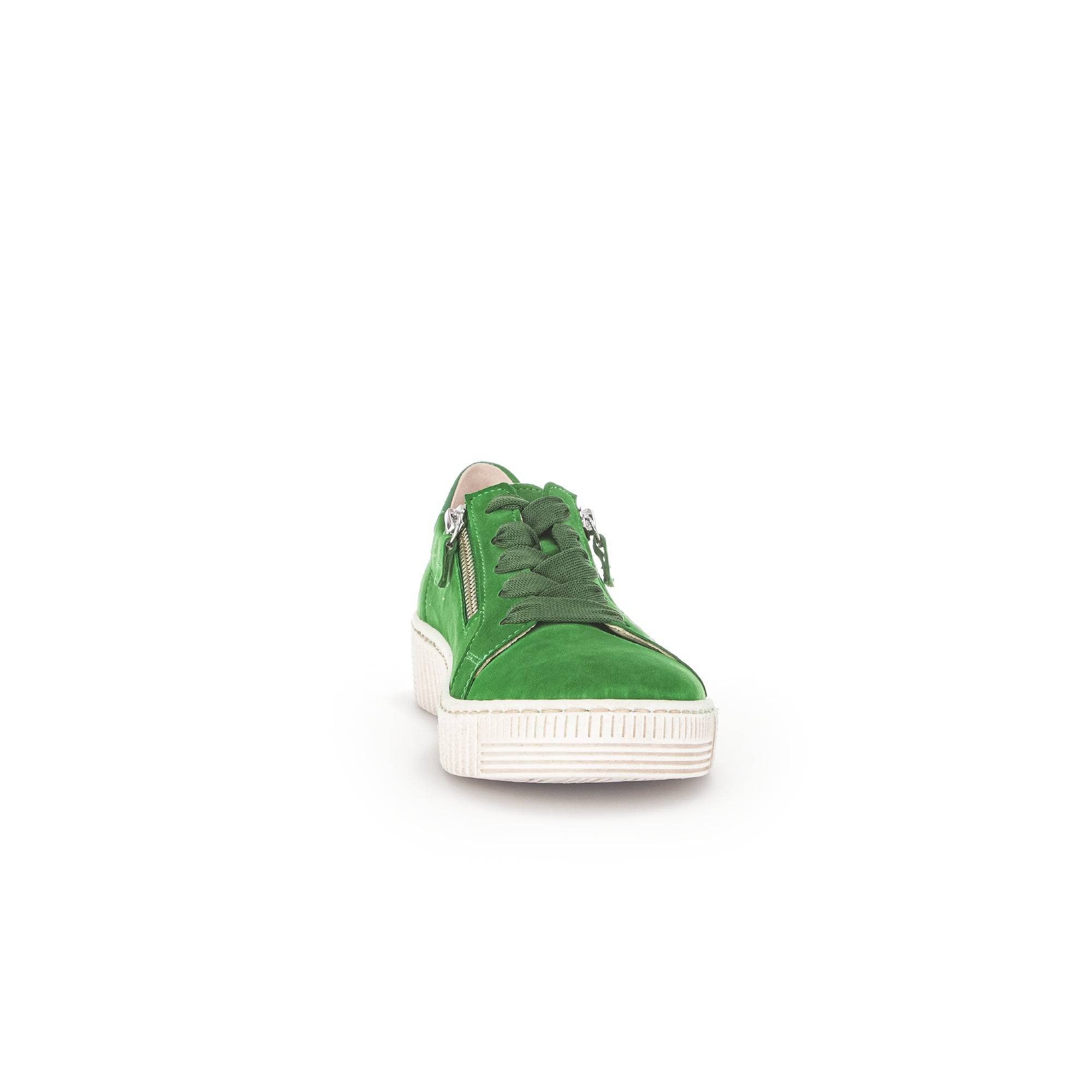 Gabor 43.334.19 Wisdom Ladies Green Suede Lace Up Trainers-elevate your sole