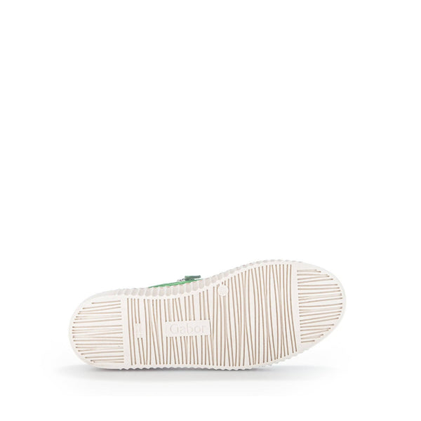 Gabor 43.334.19 Wisdom Ladies Green Suede Lace Up Trainers-elevate your sole