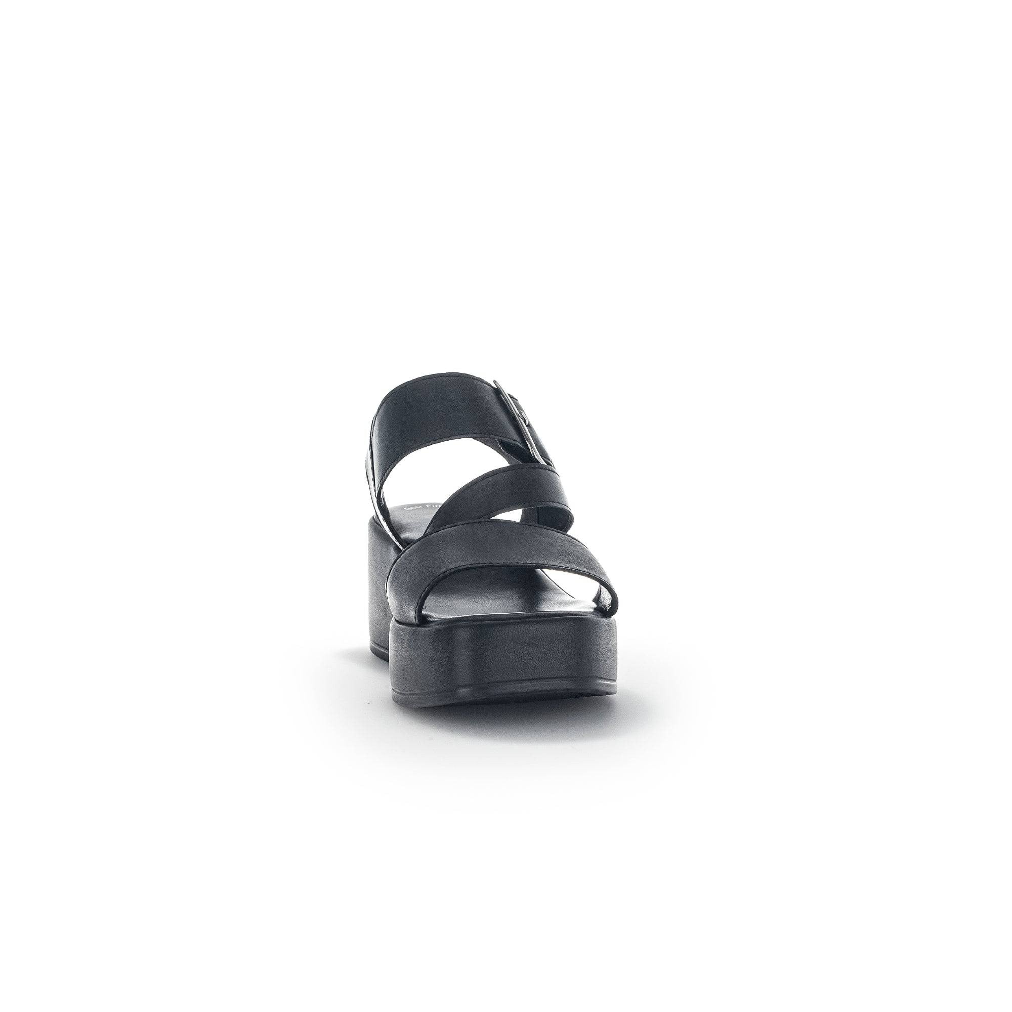 Gabor 44.533.27 Java Ladies Black Leather Buckle Sandals-elevate your sole