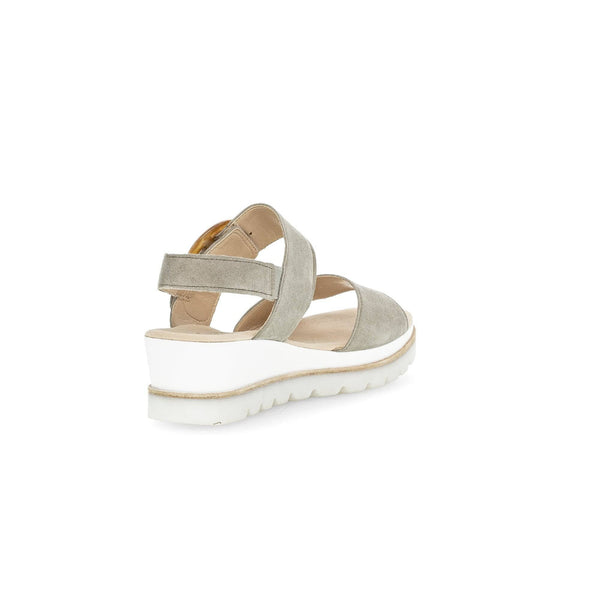 Gabor 44.645.19 Yeo Ladies Grey Suede Touch Fastening Sandals-elevate your sole