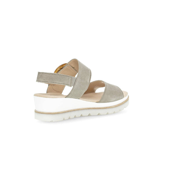 Gabor 44.645.19 Yeo Ladies Grey Suede Touch Fastening Sandals-elevate your sole