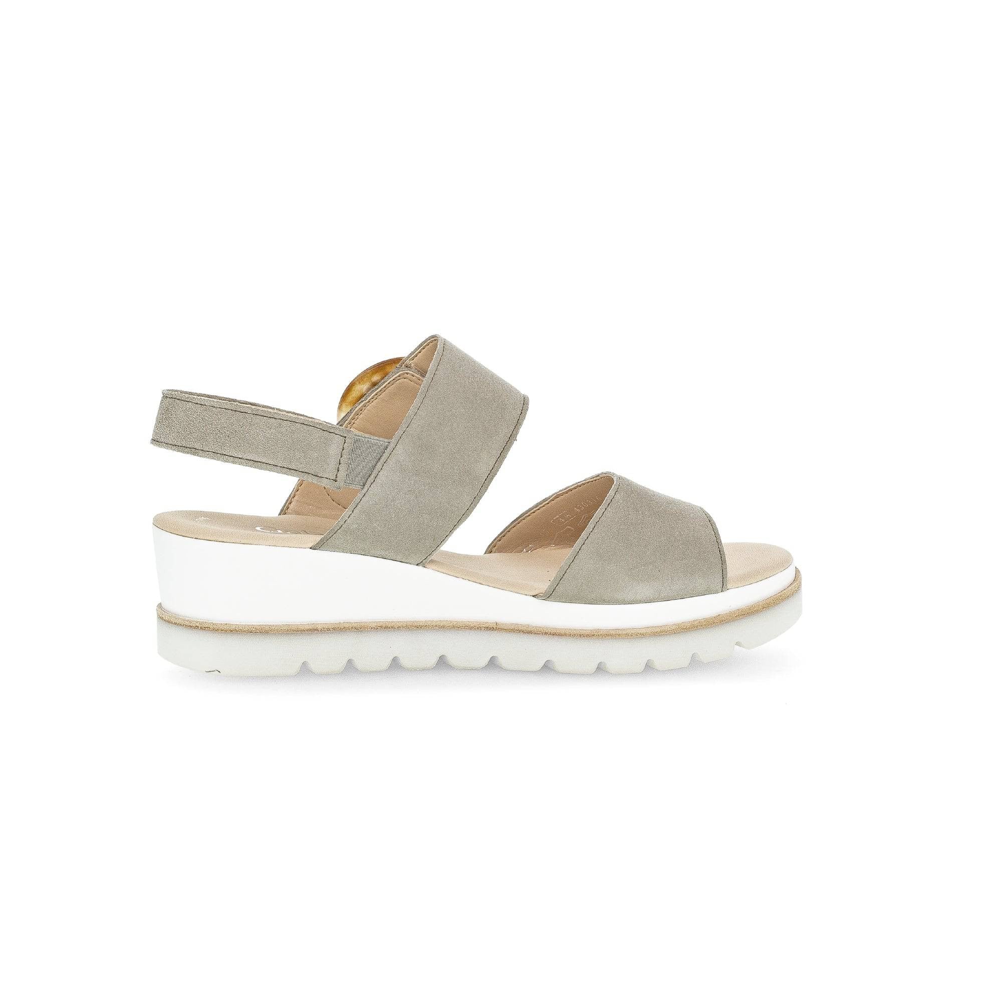 Gabor 44.645.19 Yeo Ladies Grey Suede Touch Fastening Sandals-elevate your sole