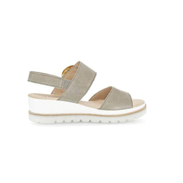 Gabor 44.645.19 Yeo Ladies Grey Suede Touch Fastening Sandals-elevate your sole