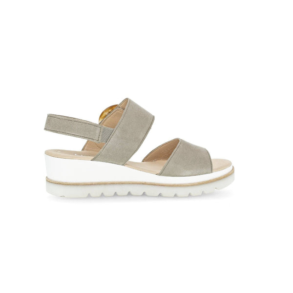 Gabor 44.645.19 Yeo Ladies Grey Suede Touch Fastening Sandals-elevate your sole