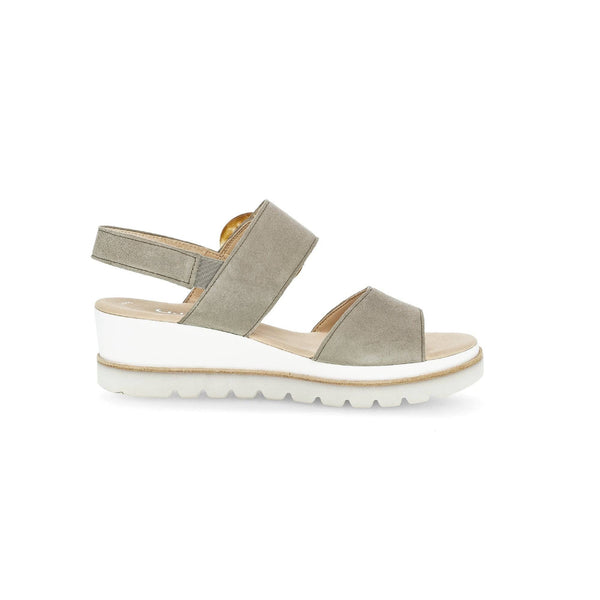 Gabor 44.645.19 Yeo Ladies Grey Suede Touch Fastening Sandals-elevate your sole