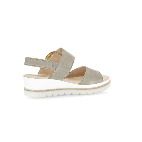 Gabor 44.645.19 Yeo Ladies Grey Suede Touch Fastening Sandals-elevate your sole