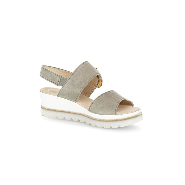Gabor 44.645.19 Yeo Ladies Grey Suede Touch Fastening Sandals-elevate your sole