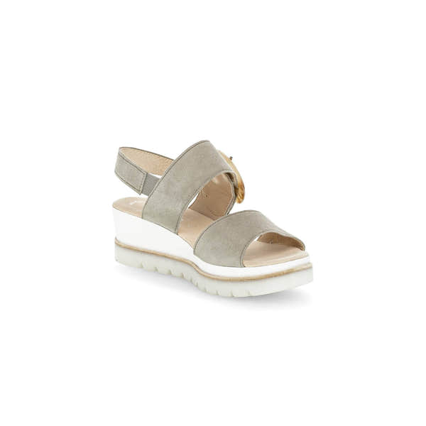 Gabor 44.645.19 Yeo Ladies Grey Suede Touch Fastening Sandals-elevate your sole