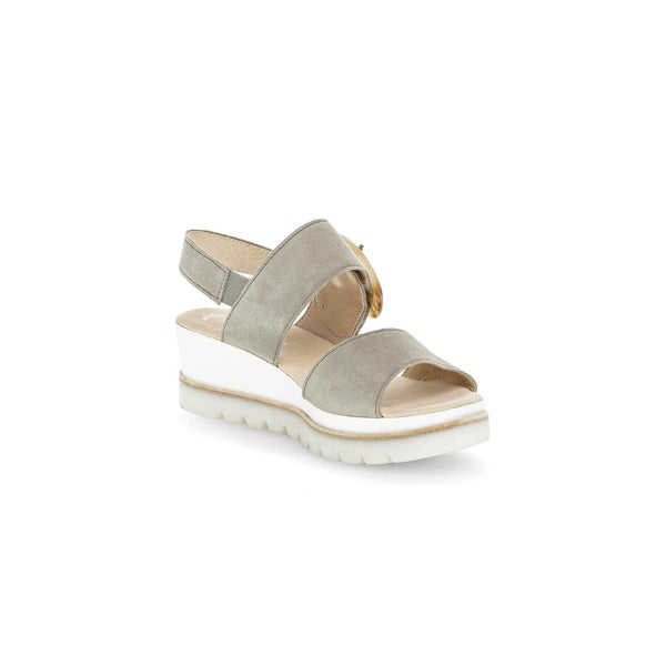 Gabor 44.645.19 Yeo Ladies Grey Suede Touch Fastening Sandals-elevate your sole
