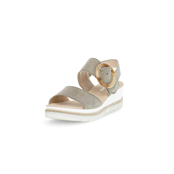 Gabor 44.645.19 Yeo Ladies Grey Suede Touch Fastening Sandals-elevate your sole