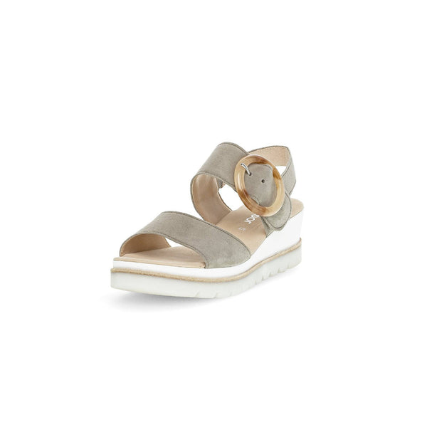 Gabor 44.645.19 Yeo Ladies Grey Suede Touch Fastening Sandals-elevate your sole