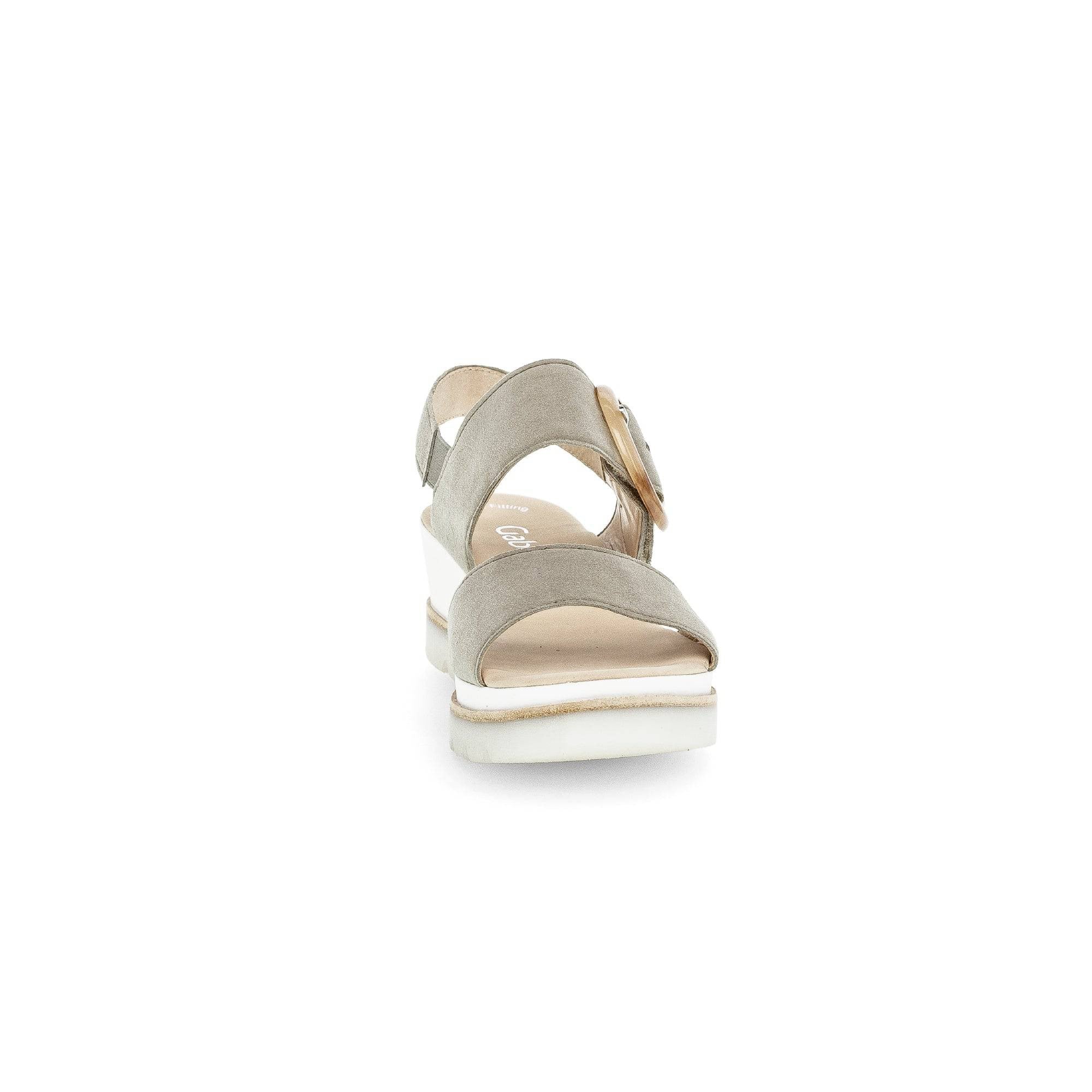 Gabor 44.645.19 Yeo Ladies Grey Suede Touch Fastening Sandals-elevate your sole