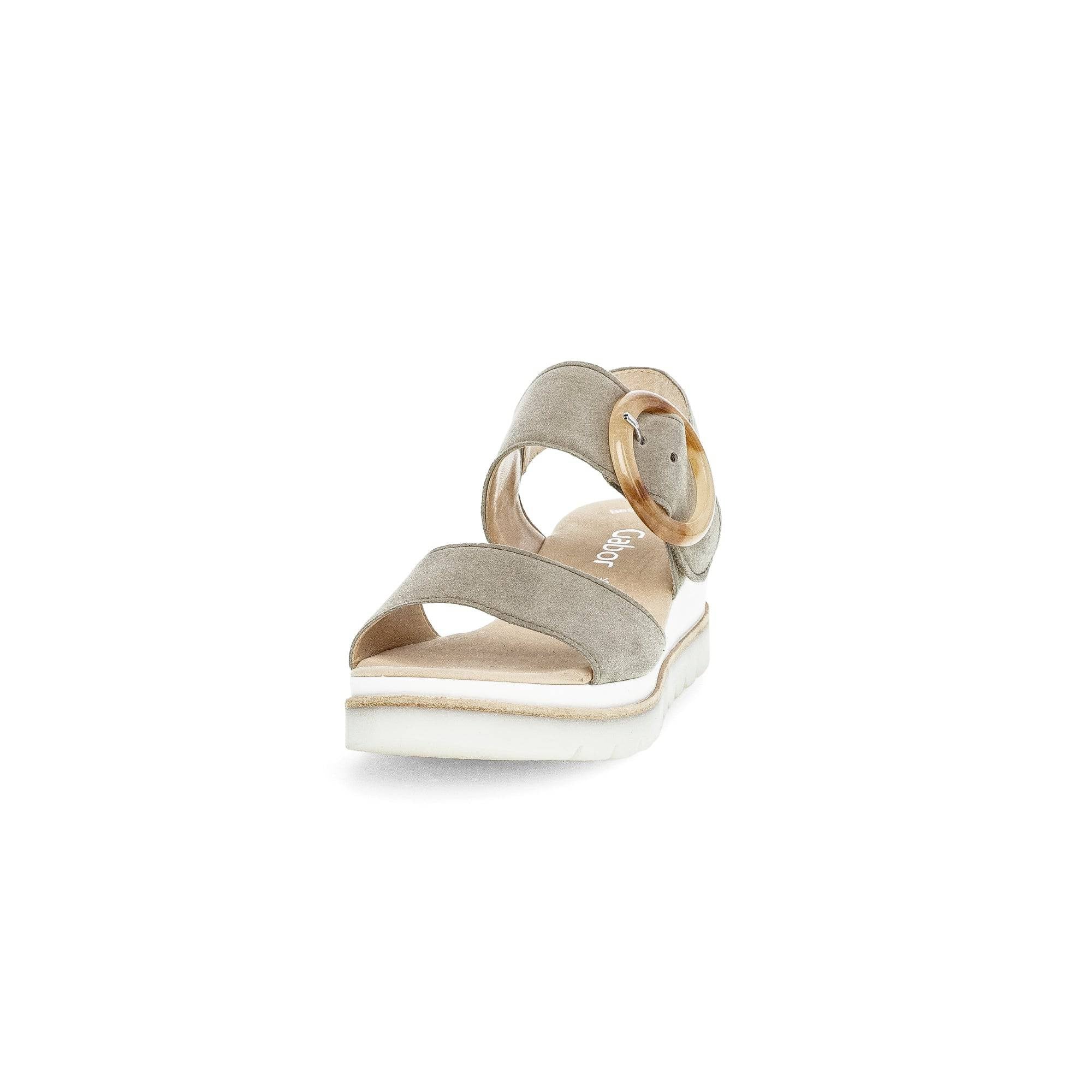 Gabor 44.645.19 Yeo Ladies Grey Suede Touch Fastening Sandals-elevate your sole