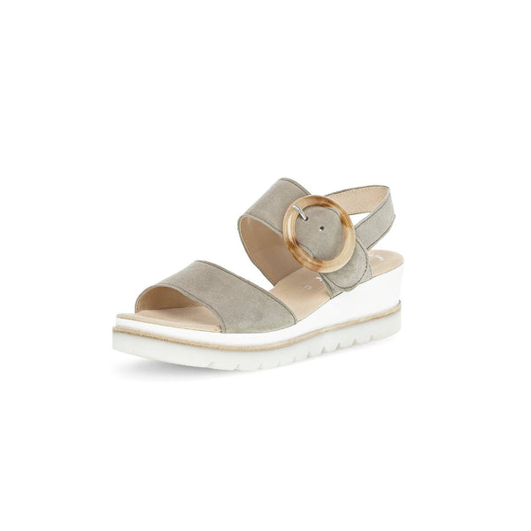 Gabor 44.645.19 Yeo Ladies Grey Suede Touch Fastening Sandals-elevate your sole