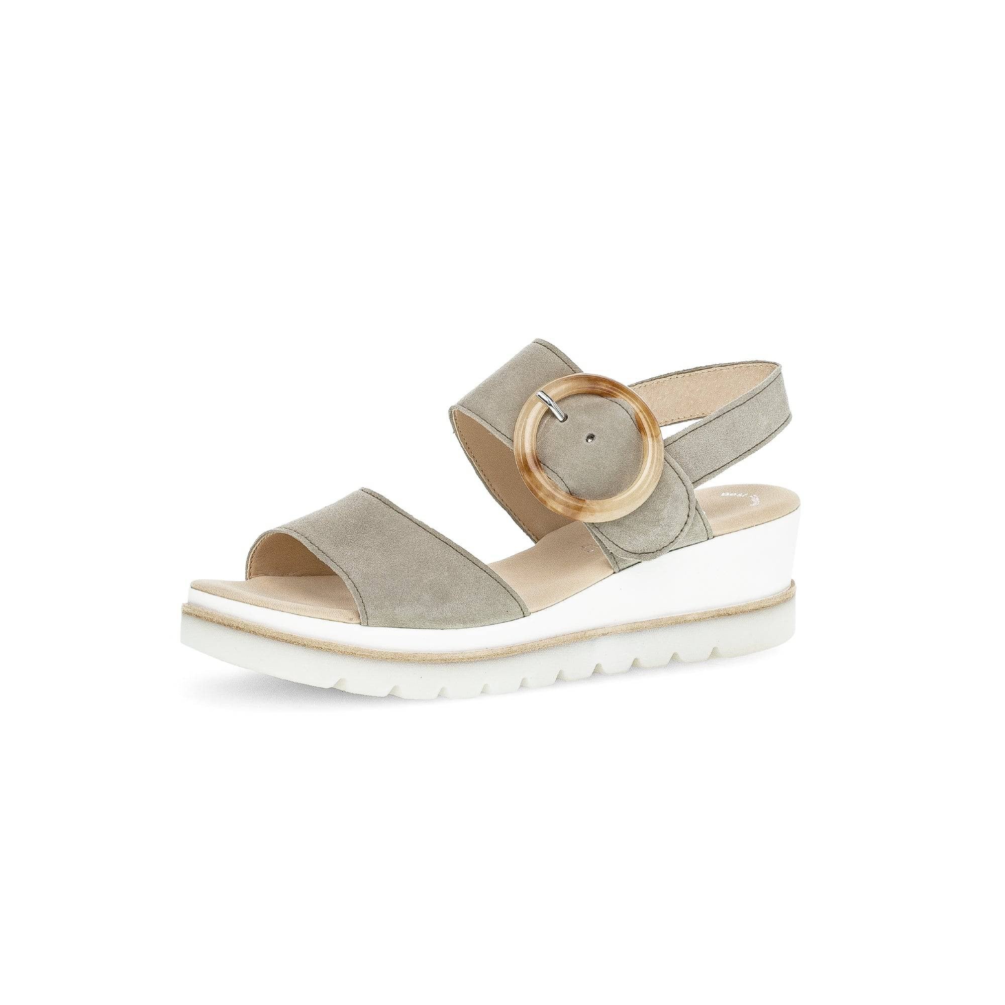 Gabor 44.645.19 Yeo Ladies Grey Suede Touch Fastening Sandals-elevate your sole