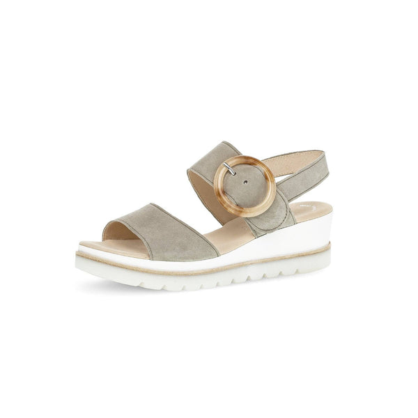 Gabor 44.645.19 Yeo Ladies Grey Suede Touch Fastening Sandals-elevate your sole
