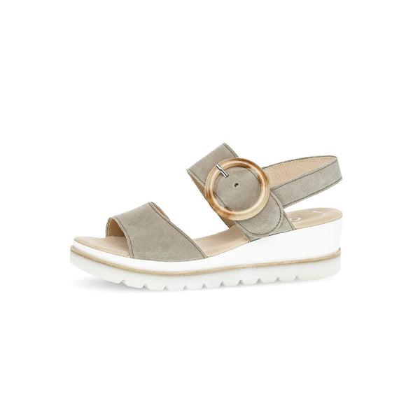 Gabor 44.645.19 Yeo Ladies Grey Suede Touch Fastening Sandals-elevate your sole