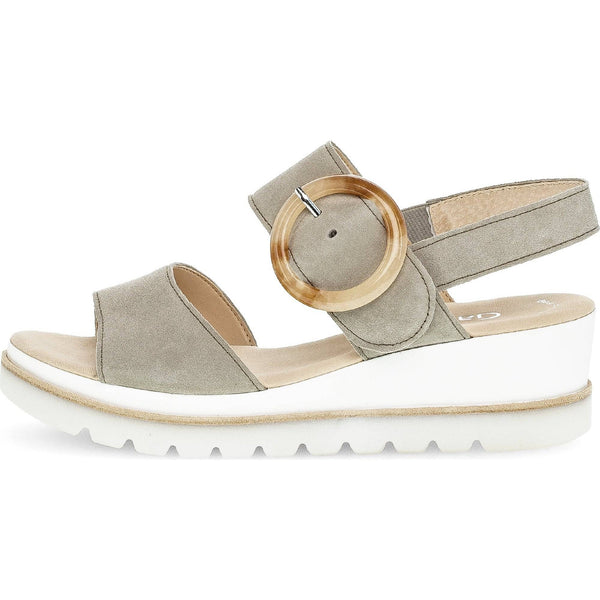 Gabor 44.645.19 Yeo Ladies Grey Suede Touch Fastening Sandals-elevate your sole