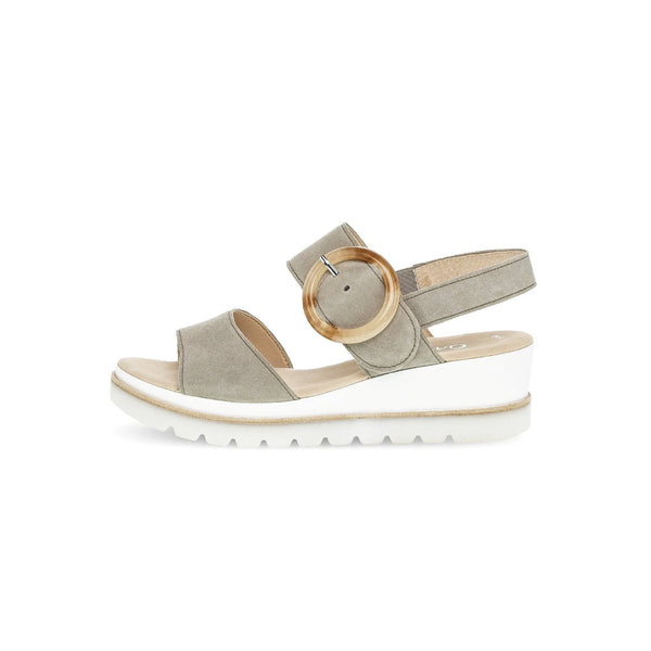 Gabor 44.645.19 Yeo Ladies Grey Suede Touch Fastening Sandals-elevate your sole