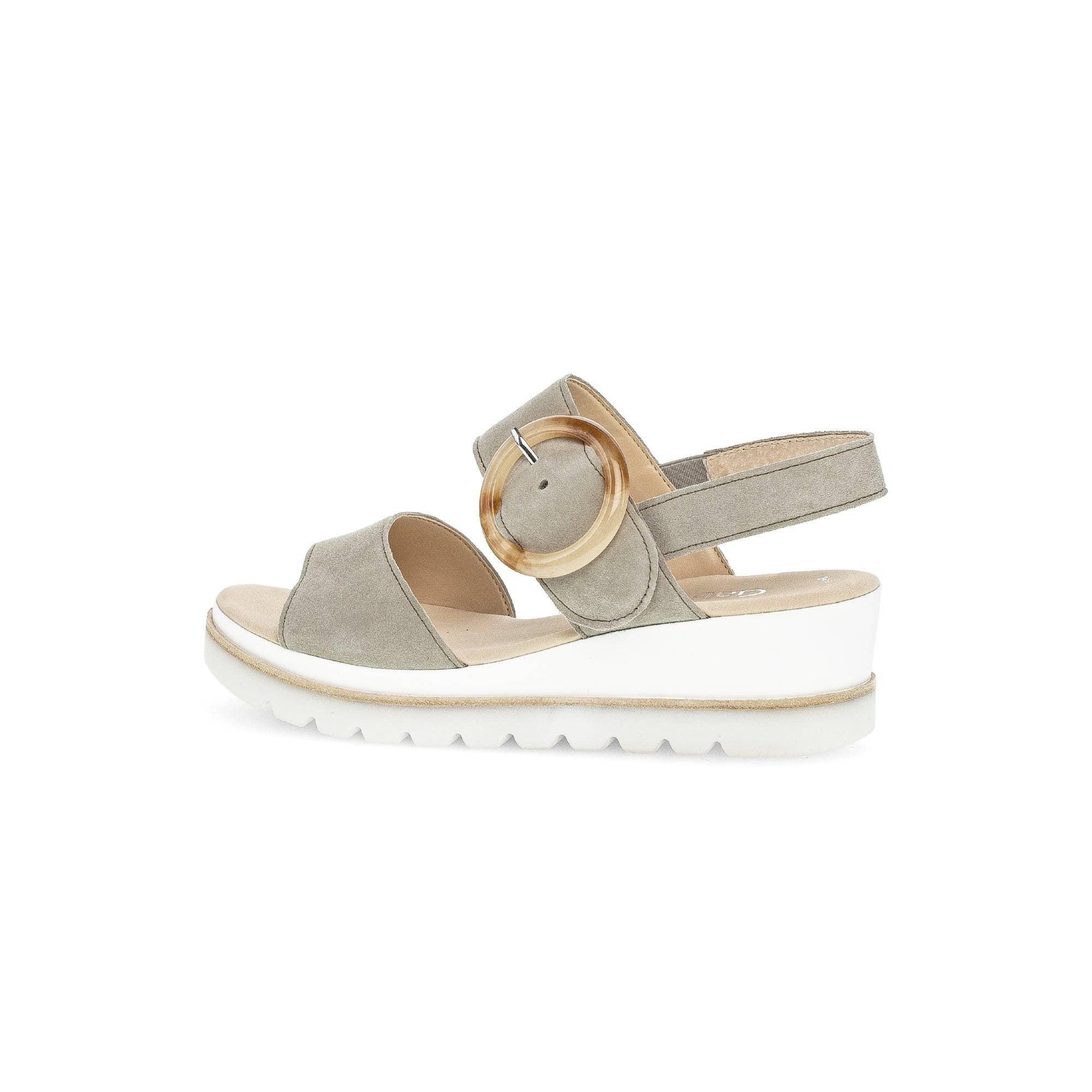 Gabor 44.645.19 Yeo Ladies Grey Suede Touch Fastening Sandals-elevate your sole