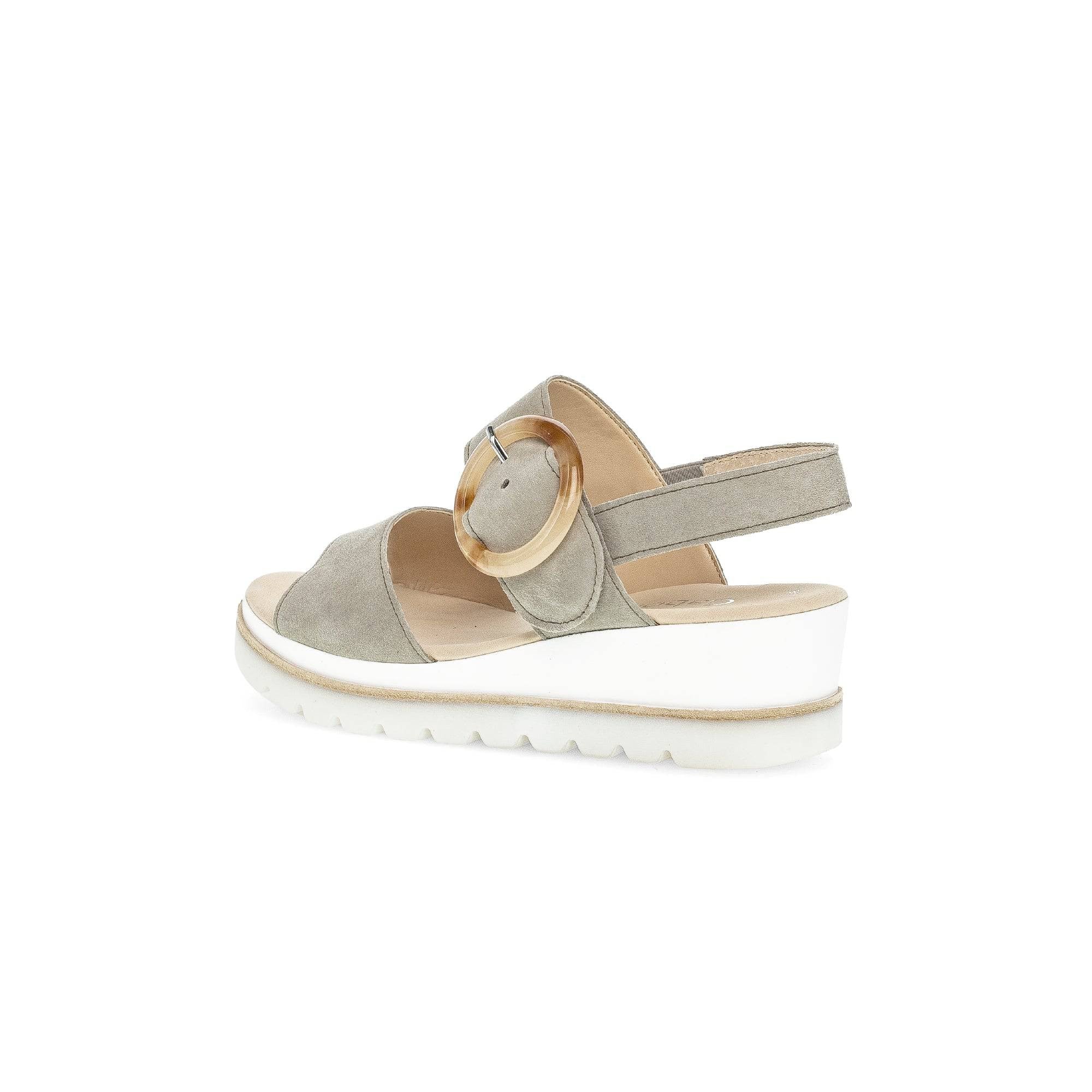 Gabor 44.645.19 Yeo Ladies Grey Suede Touch Fastening Sandals-elevate your sole