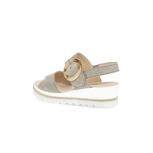 Gabor 44.645.19 Yeo Ladies Grey Suede Touch Fastening Sandals-elevate your sole