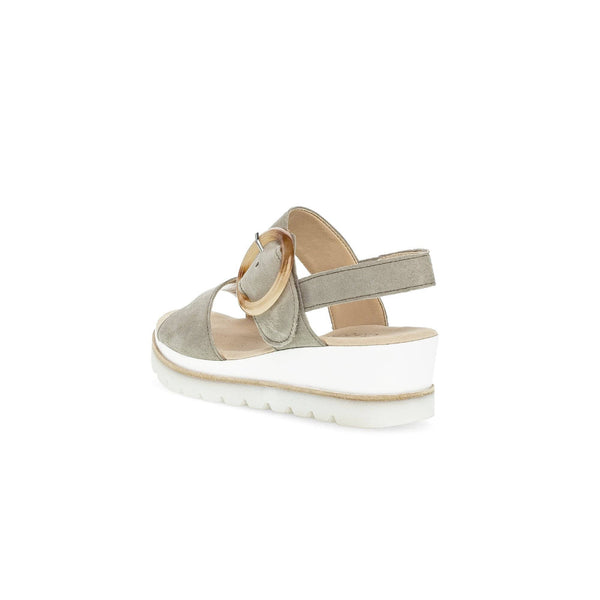 Gabor 44.645.19 Yeo Ladies Grey Suede Touch Fastening Sandals-elevate your sole