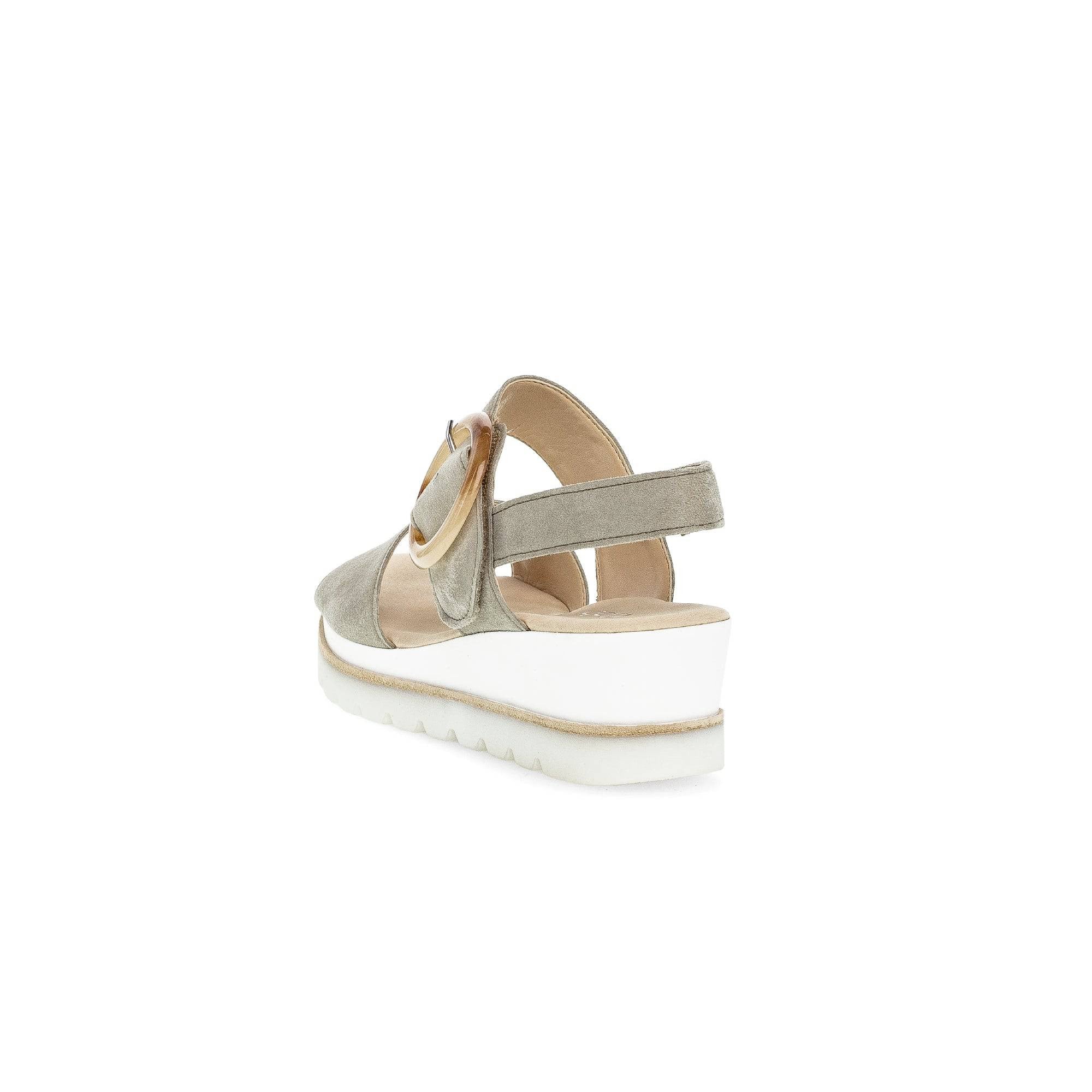 Gabor 44.645.19 Yeo Ladies Grey Suede Touch Fastening Sandals-elevate your sole