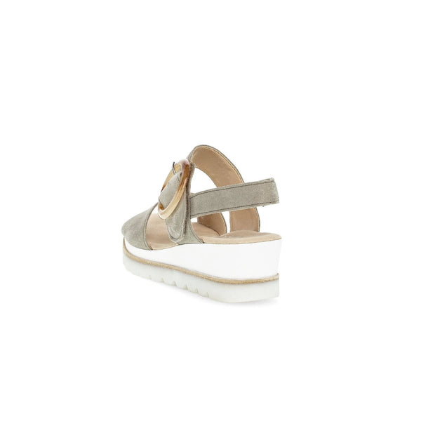 Gabor 44.645.19 Yeo Ladies Grey Suede Touch Fastening Sandals-elevate your sole