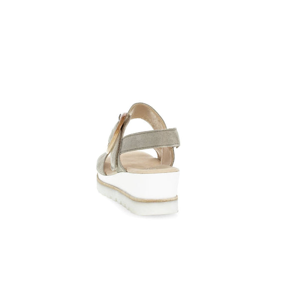 Gabor 44.645.19 Yeo Ladies Grey Suede Touch Fastening Sandals-elevate your sole