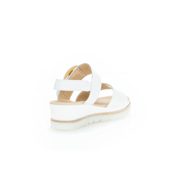 Gabor 44.645.21 Yeo Ladies White Leather Touch Fastening Sandals-elevate your sole