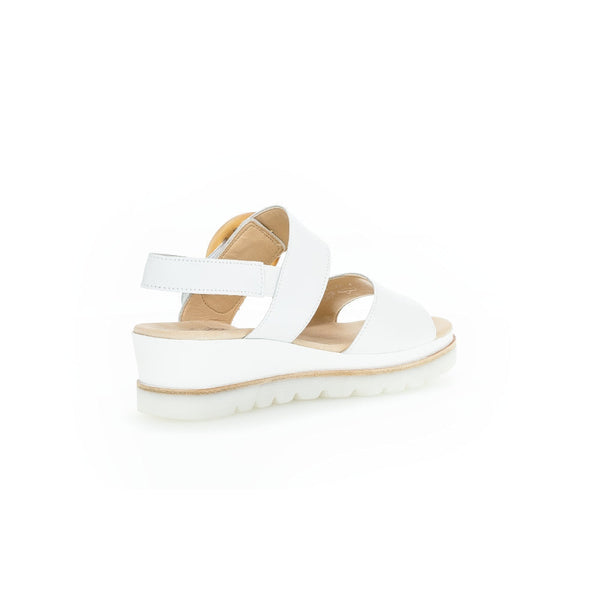 Gabor 44.645.21 Yeo Ladies White Leather Touch Fastening Sandals-elevate your sole