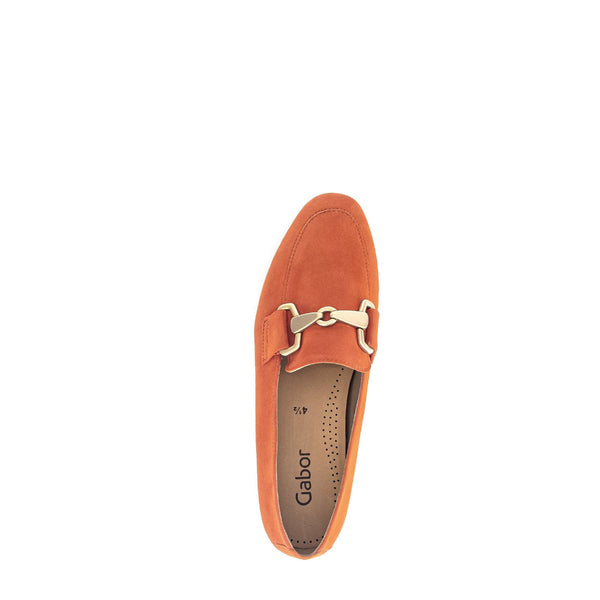 Gabor 45.211.13 Jangle Ladies Orange Suede Slip On Shoes-elevate your sole