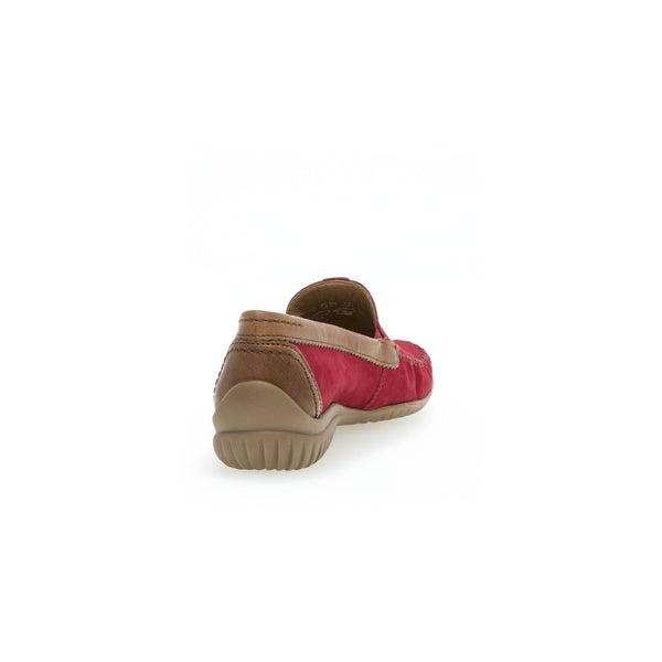 Gabor 46.090.48 California Ladies Red Leather Slip On Shoes-elevate your sole