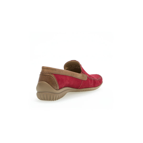 Gabor 46.090.48 California Ladies Red Leather Slip On Shoes-elevate your sole