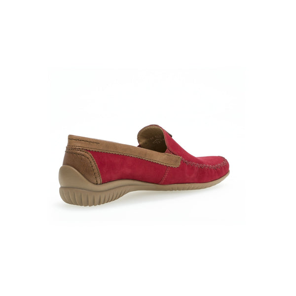 Gabor 46.090.48 California Ladies Red Leather Slip On Shoes-elevate your sole