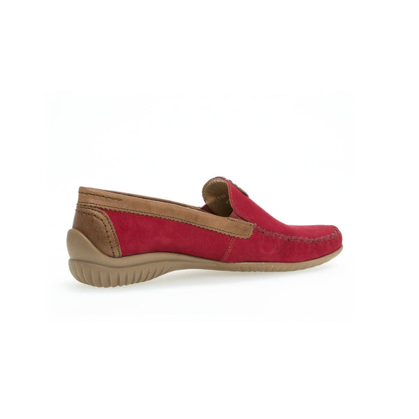Gabor 46.090.48 California Ladies Red Leather Slip On Shoes-elevate your sole
