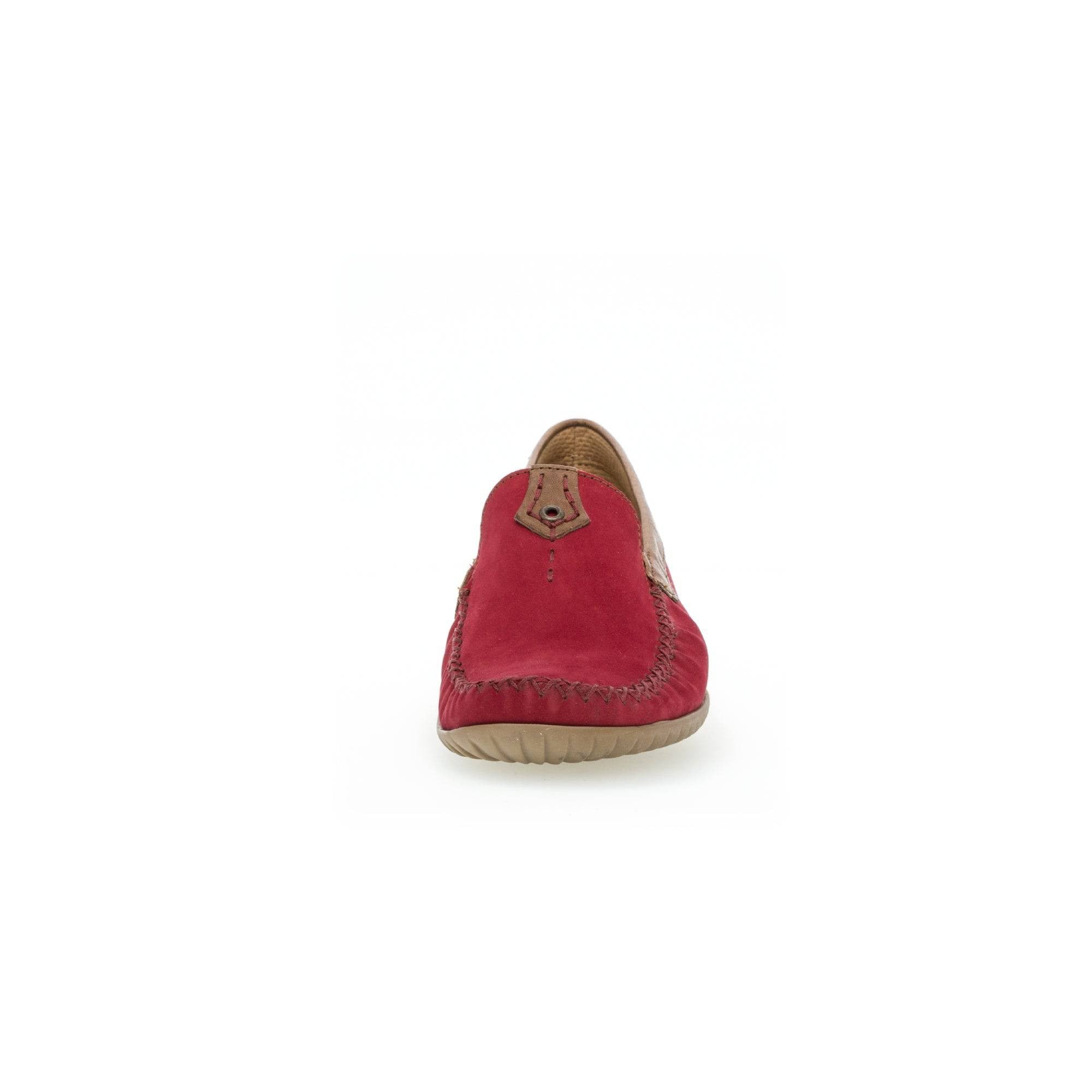 Gabor 46.090.48 California Ladies Red Leather Slip On Shoes-elevate your sole