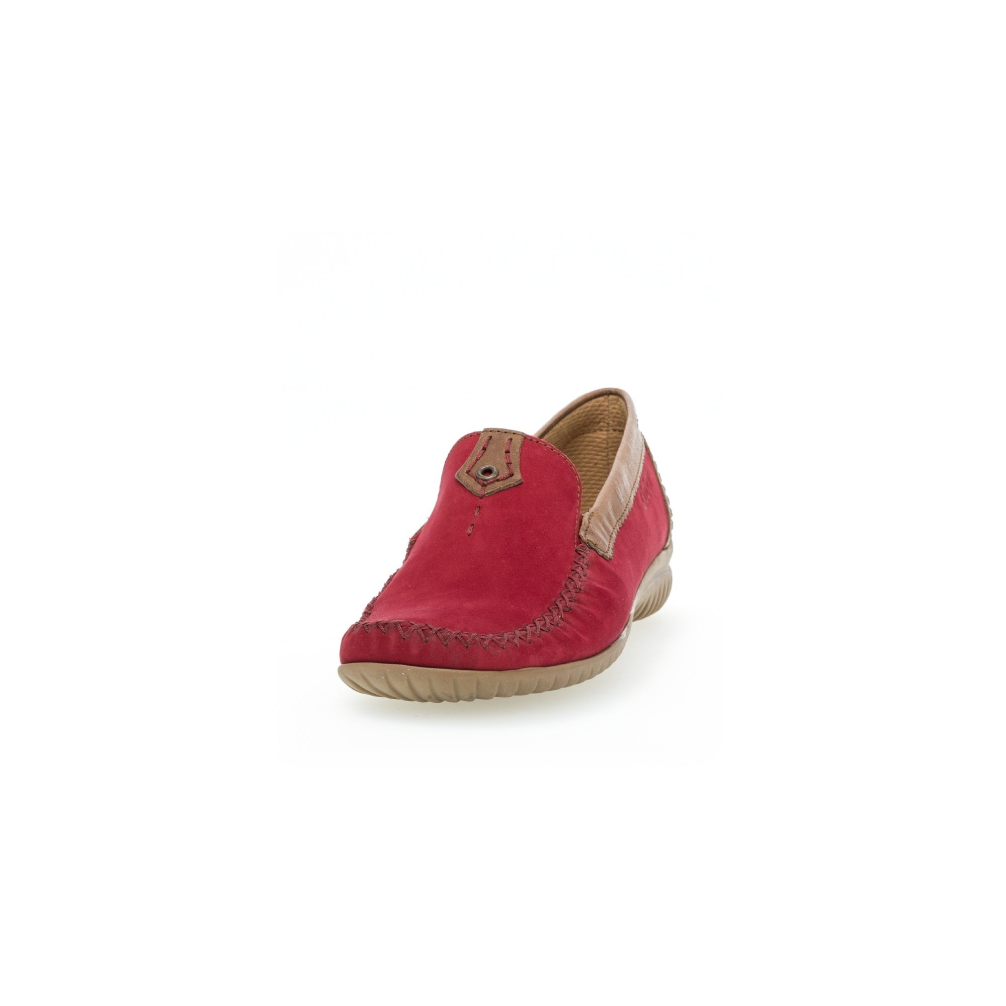 Gabor 46.090.48 California Ladies Red Leather Slip On Shoes-elevate your sole