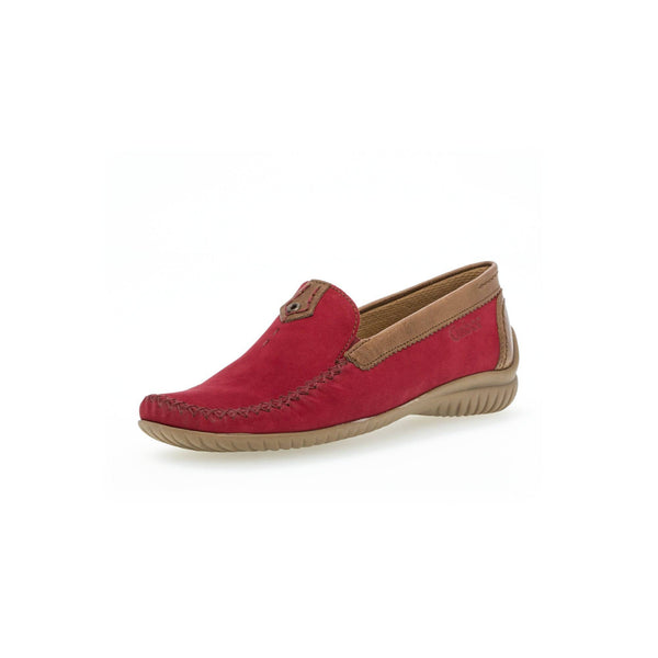 Gabor 46.090.48 California Ladies Red Leather Slip On Shoes-elevate your sole